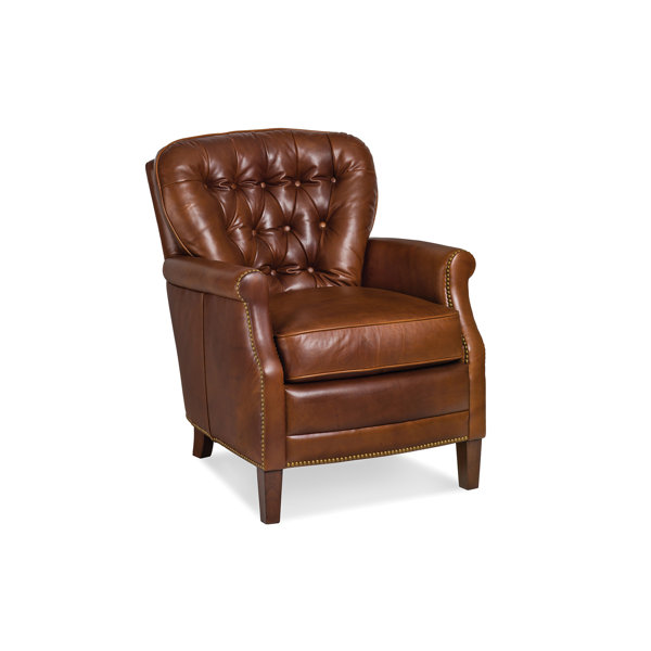 Tufted leather lounge online chair